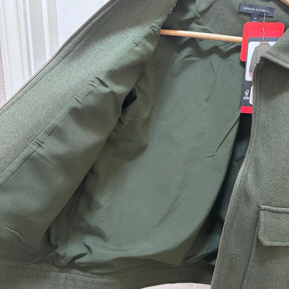 Banana Republic Women's Jacket Size M Dark Green Soft Brushed Fabric Casual NEW - Picture 5 of 16